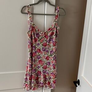 RESA Floral Mini Dress - Pink and Purple